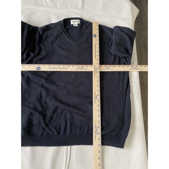 Eddie Bauer Men's Cotton Vintage Pullover Sweater X Large V-Neck - Picture 4 of 4